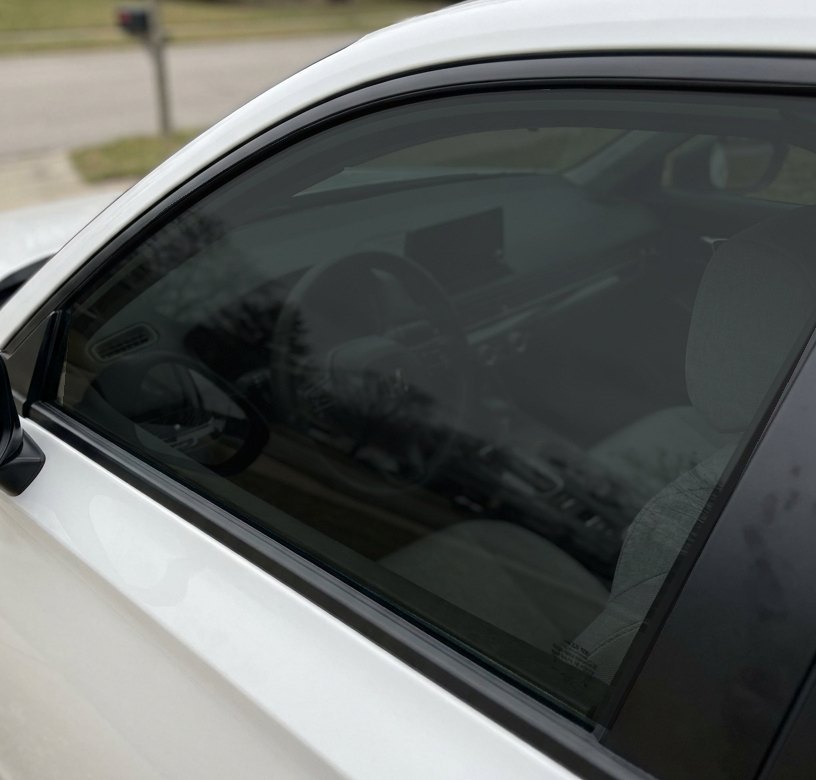 Car window after tint
